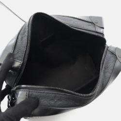 Pre Owned Louis Vuitton Soft Trunk Black Monogram Taurillon Leather Shoulder Bag