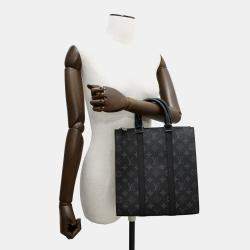 Pre Owned Louis Vuitton Sac Plat Noir Monogram Eclipse Handbag