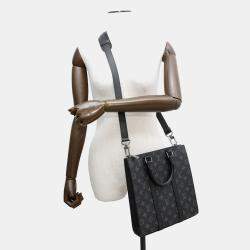 Pre Owned Louis Vuitton Sac Plat Noir Monogram Eclipse Handbag