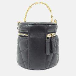 Pre Owned Louis Vuitton S-Lock Black Monogram Taurillon Leather Shoulder Bag