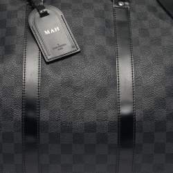 Pre Owned Louis Vuitton Damier Graphite Canvas Keepall Bandouliere 55 Bag