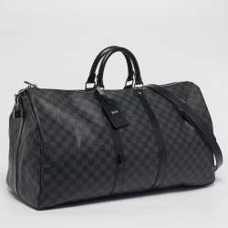 Pre Owned Louis Vuitton Damier Graphite Canvas Keepall Bandouliere 55 Bag