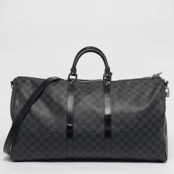 Pre Owned Louis Vuitton Damier Graphite Canvas Keepall Bandouliere 55 Bag