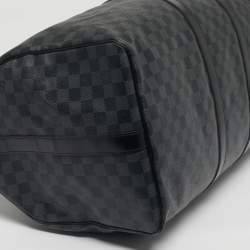 Pre Owned Louis Vuitton Damier Graphite Canvas Keepall Bandouliere 55 Bag