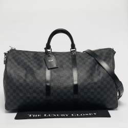 Pre Owned Louis Vuitton Damier Graphite Canvas Keepall Bandouliere 55 Bag