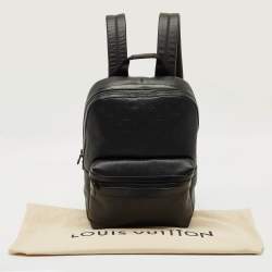 Pre Owned Louis Vuitton Black Monogram Shadow Leather Sprinter Backpack
