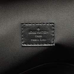 Pre Owned Louis Vuitton Black Monogram Shadow Leather Sprinter Backpack