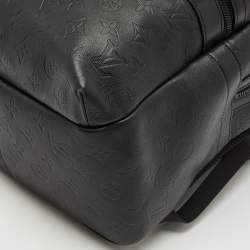 Pre Owned Louis Vuitton Black Monogram Shadow Leather Sprinter Backpack