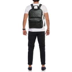 Pre Owned Louis Vuitton Black Monogram Shadow Leather Sprinter Backpack