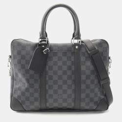 Pre Owned Louis Vuitton Porte Document Voyage Black Damier Graphite Coated Canvas Briefcase Bag