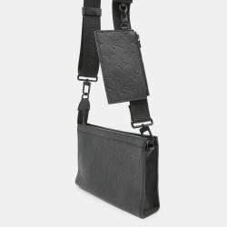 Pre Owned Louis Vuitton Gaston Wearable Wallet Noir Monogram Shadow