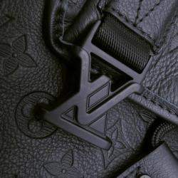 Pre Owned Louis Vuitton Good Away Black Monogram Shadow Leather Backpack