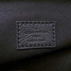 Pre Owned Louis Vuitton Good Away Black Monogram Shadow Leather Backpack