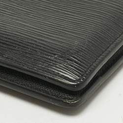 Pre Owned Louis Vuitton Black Epi Leather Slender Wallet