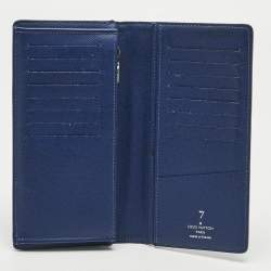 Pre Owned Louis Vuitton Cobalt Monogram Canvas Brazza Wallet