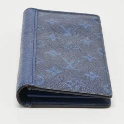 Pre Owned Louis Vuitton Cobalt Monogram Canvas Brazza Wallet