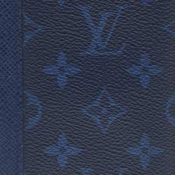 Pre Owned Louis Vuitton Cobalt Monogram Canvas Brazza Wallet