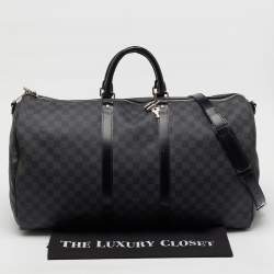 Pre Owned حقيبة لوي فيتون كيباول باندولير كانفاس داميي جرافيت 55