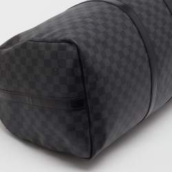 Pre Owned حقيبة لوي فيتون كيباول باندولير كانفاس داميي جرافيت 55
