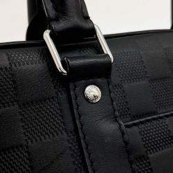 Pre Owned Louis Vuitton Black Coated canvas Damier Infini Porte Document Jour