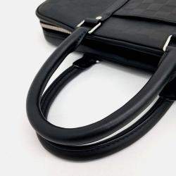 Pre Owned Louis Vuitton Black Coated canvas Damier Infini Porte Document Jour