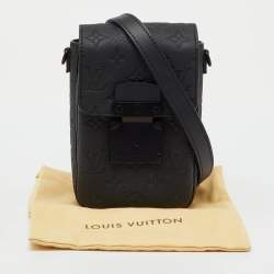 مملوكة مسبقًا حقيبة محفظة قابلة للارتداء رأسياً لوي فيتون جلد توريلون أسود ومونوغرام بقفل S