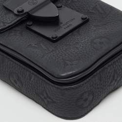 مملوكة مسبقًا حقيبة محفظة قابلة للارتداء رأسياً لوي فيتون جلد توريلون أسود ومونوغرام بقفل S