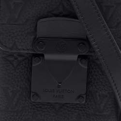 مملوكة مسبقًا حقيبة محفظة قابلة للارتداء رأسياً لوي فيتون جلد توريلون أسود ومونوغرام بقفل S