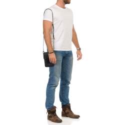 مملوكة مسبقًا حقيبة محفظة قابلة للارتداء رأسياً لوي فيتون جلد توريلون أسود ومونوغرام بقفل S