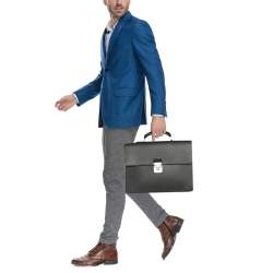 Pre Owned Louis Vuitton Grey Taiga Leather Robusto 1 Compartment Briefcase