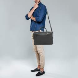 مملوكة مسبقًا Louis Vuitton Black Taiga Leather Porte Documents Briefcase Bag