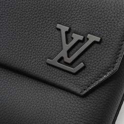 Pre Owned Louis Vuitton Fastline Aerogram Black Leather Shoulder Bag