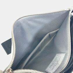 Pre Owned Louis Vuitton Damier Glitter Trio Pouch NM Silver Taurillon Leather Shoulder Bag