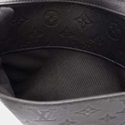 Pre Owned Louis Vuitton Duo Messenger Black Monogram Shadow Leather Shoulder Bag
