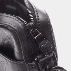 Pre Owned Louis Vuitton Duo Messenger Black Monogram Shadow Leather Shoulder Bag