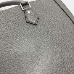Pre Owned Louis Vuitton Slim Briefcase Grey Leather Top Handle Bag