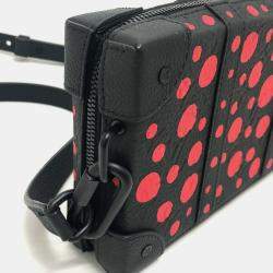 Pre Owned Louis Vuitton Soft Trunk Black/Red Infinity Dot Leather Wallet