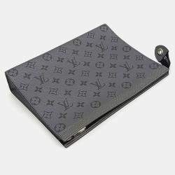 Pre Owned Louis Vuitton Grey Fabric Pochette Voyage MM