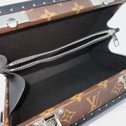Pre Owned Louis Vuitton Brown Coated Canvas Makassar Clutch Box