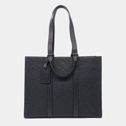 Pre Owned Louis Vuitton Black Leather Taurillon Sac Plat