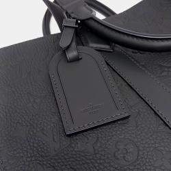 Pre Owned Louis Vuitton Black Leather Taurillon Sac Plat