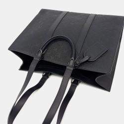 Pre Owned Louis Vuitton Black Leather Taurillon Sac Plat