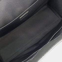 Pre Owned Louis Vuitton Black Leather Taurillon Sac Plat