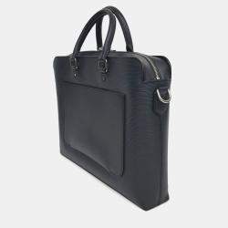 Pre Owned Louis Vuitton Black Leather Epi Brooks Briefcase