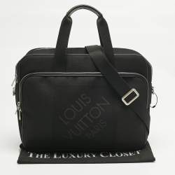 Pre Owned حقيبة حاسوب لويس فيتون أسوسييه بي إم قماش جينت دامير أسود