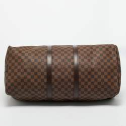 Pre Owned Louis Vuitton Damier Ebene Canvas Keepall Bandouliere 55 Bag
