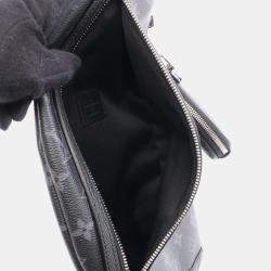 Pre Owned حقيبة لوي فيتون تاغا راما قماش جلد مغلف باللون الأسود للجسم والخصر