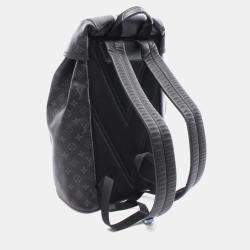 Pre Owned Louis Vuitton X Fragment Design Black Monogram Eclipse Leather Canvas Backpack