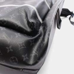 Pre Owned Louis Vuitton X Fragment Design Black Monogram Eclipse Leather Canvas Backpack