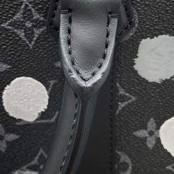 Pre Owned Louis Vuitton Lv × Yk Sac Plat Noir Monogram Eclipse Painted Dot